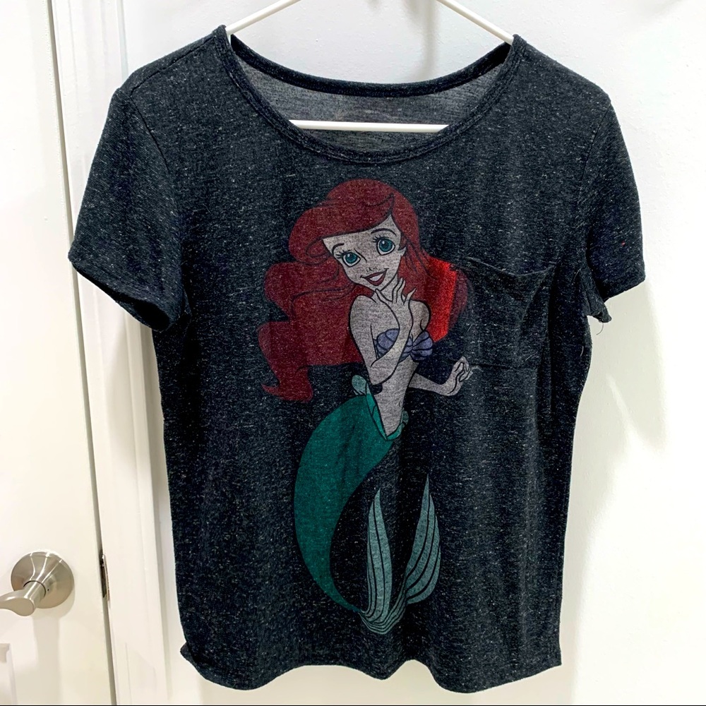 Disney Little Mermaid Pocket Tee Shirt